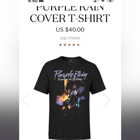 Other - The prince estate purple rain tee shirt